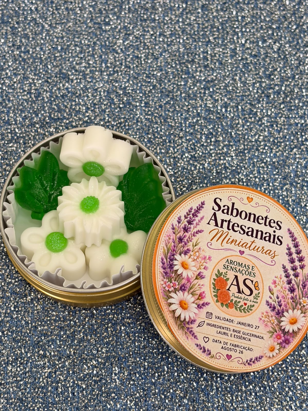 Mini Sabonetes Florais